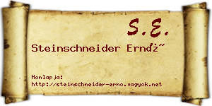 Steinschneider Ernő névjegykártya